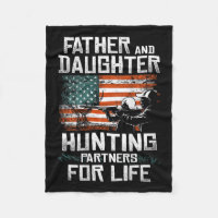 Père Fille Partenaires De Chasse Drapeau Américain