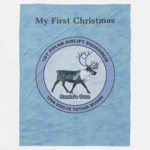 Couverture Polaire Père Noël 1er Polar Airlift Sqdn - Subduit