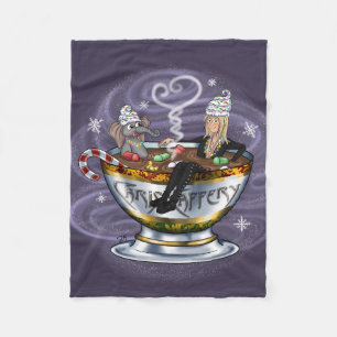 Couverture Polaire Père Noël Chris & Wilbur Hot Tubbin' Fleece Blanch