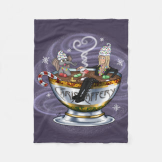 Couverture Polaire Père Noël Chris & Wilbur Hot Tubbin' Fleece Blanch