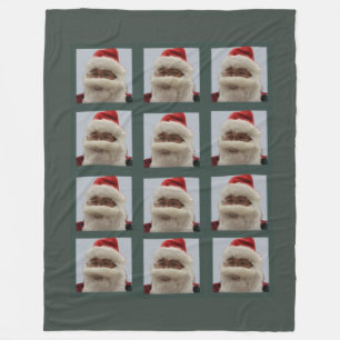 Couverture Polaire Père Noël Fleece Arrière - plan vert foncé