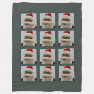 Couverture Polaire Père Noël Fleece Arrière - plan vert foncé