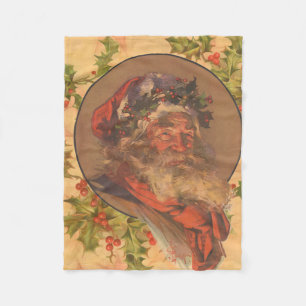 Couverture Polaire Père Noël Leyendecker Antique Victorien