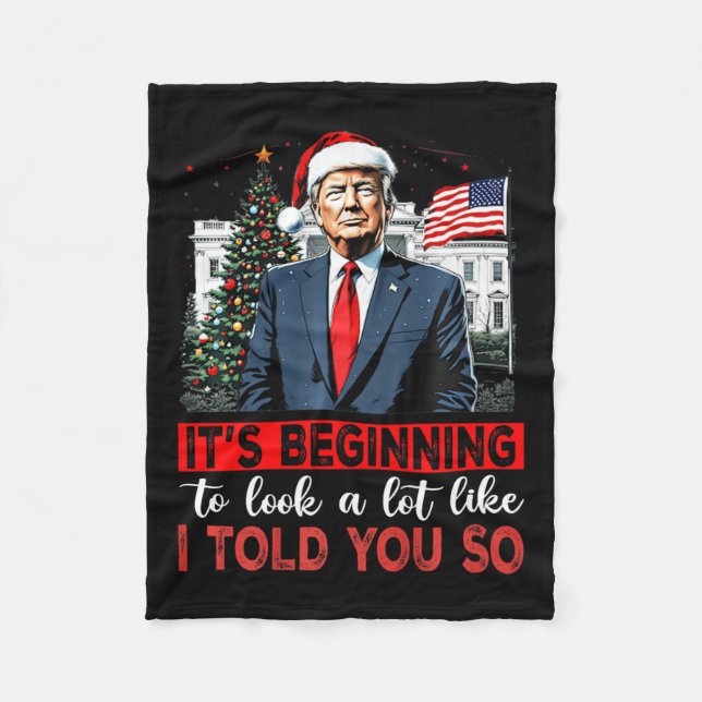 Couverture Polaire Père Noël Trump commence à ressembler beaucoup à m (Devant)