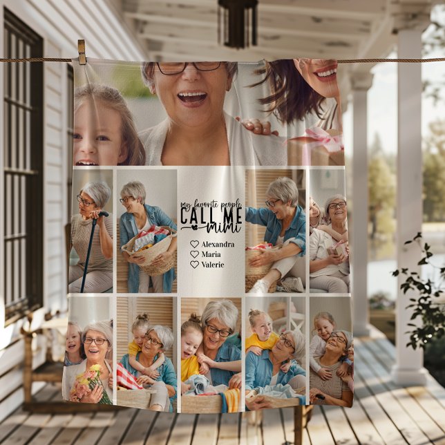 Couverture Polaire Peronalized 10 Photo Mimi Gift Fleece Blanket (Créateur téléchargé)