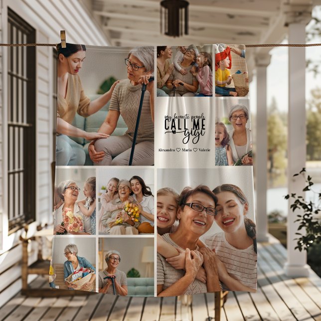 Couverture Polaire Peronalized 9 Photo Gigi Gift (Créateur téléchargé)