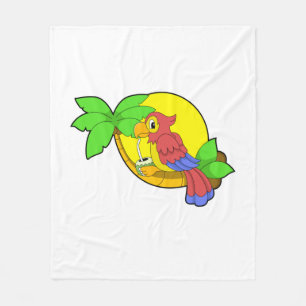 Couverture Polaire Perroquet avec noix de coco