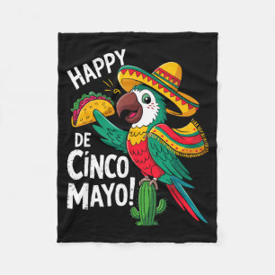 Couverture Polaire Perroquet drôle chapeau sombrero cinco de mayo