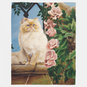 Couverture Polaire Perse Chat Rose Dryad