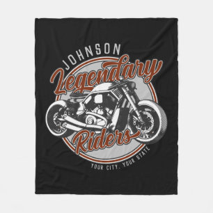 Couverture Polaire Personalized Motorcycle Legendary Rider Biker