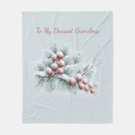 Couverture Polaire Personalized To My Dearest Grandma Frosted Winter