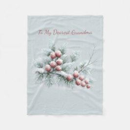 Couverture Polaire Personalized To My Dearest Grandma Frosted Winter