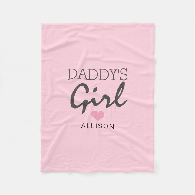 Couverture Polaire Personnalisation du Coeur rose roux de papa (Devant)