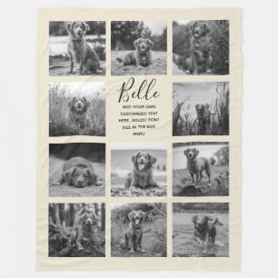 Couverture Polaire Personnalisé 11 Photo Collage Antique Blanc