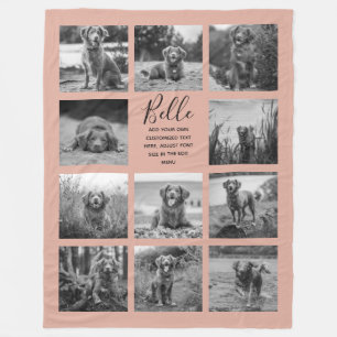 Couverture Polaire Personnalisé 11 Photo Collage Dusty Rose