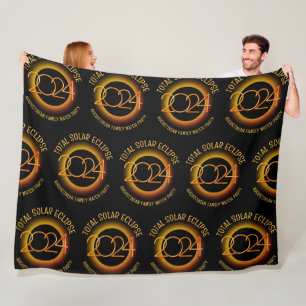 Couverture Polaire Personnalisé 2024 TOTAL SOLAR ECLIPSE Famille