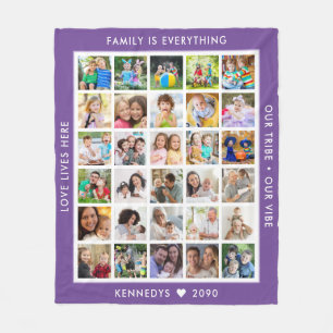 Couverture Polaire Personnalisé 30 Photo Collage Famille Citations No