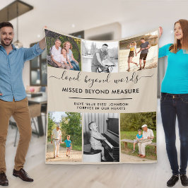 Couverture Polaire Personnalisé 6 Photo Aimée Au-Delà Des Mots Beige