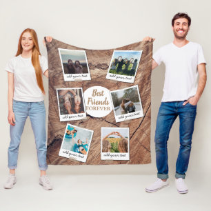 Couverture Polaire Personnalisé Best Friends 6 Photo Collage personna