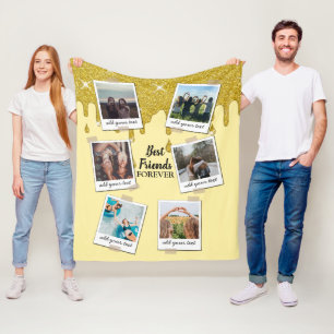 Couverture Polaire Personnalisé Best Friends 6 Photo Collage personna