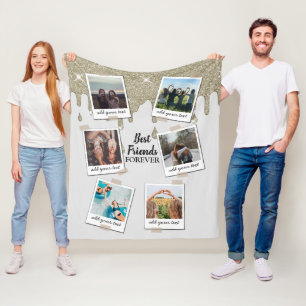 Couverture Polaire Personnalisé Best Friends 6 Photo Collage personna