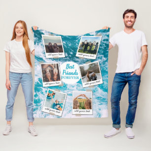 Couverture Polaire Personnalisé Best Friends 6 Photo Collage personna