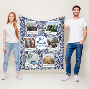 Couverture Polaire Personnalisé Best Friends 6 Photo Collage personna