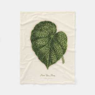 Couverture Polaire Personnalisé Botanique Maman Cadeau Fleece Blanket