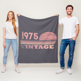 Couverture Polaire Personnalisé cinquante vintage fête du 50e anniver