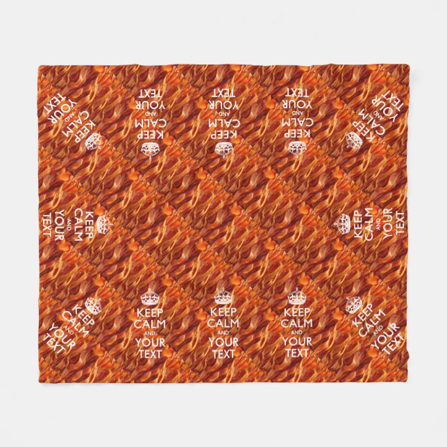 Couverture Polaire Personnalisé conservez le calme et votre lard (Devant (Horizontal))