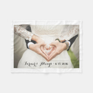 Couverture Polaire Personnalisé épousant la photo pour toujours et