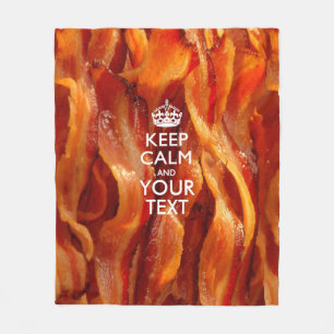 Couverture Polaire Personnalisé Gardez Le Calme Et Votre Bacon