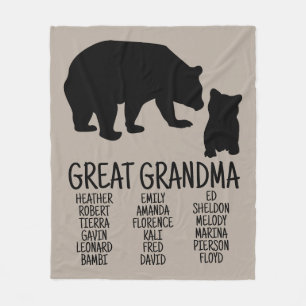 Couverture Polaire Personnalisé Grand Grand Grand-mère Cadeau Grand-e