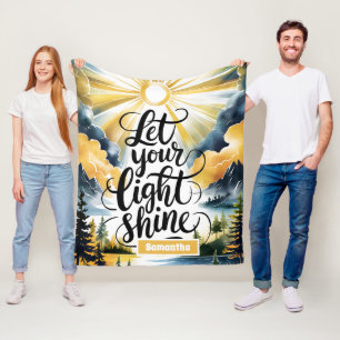 Couverture Polaire Personnalisé Laissez Votre Lumière Briller Chrétie