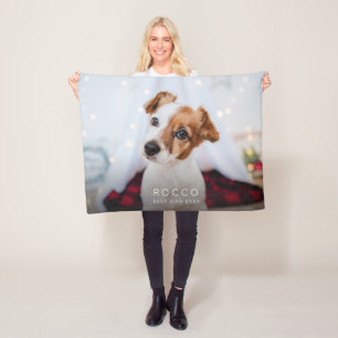 Couverture Polaire Personnalisé Meilleur chien jamais moderne simple