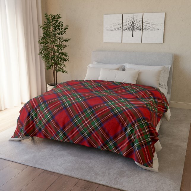 Couverture Polaire Personnalisé Plaid Rustic Classic Stewart Tartan (Plaid Rustic Clan Stewart Tartan Fleece Blanket)