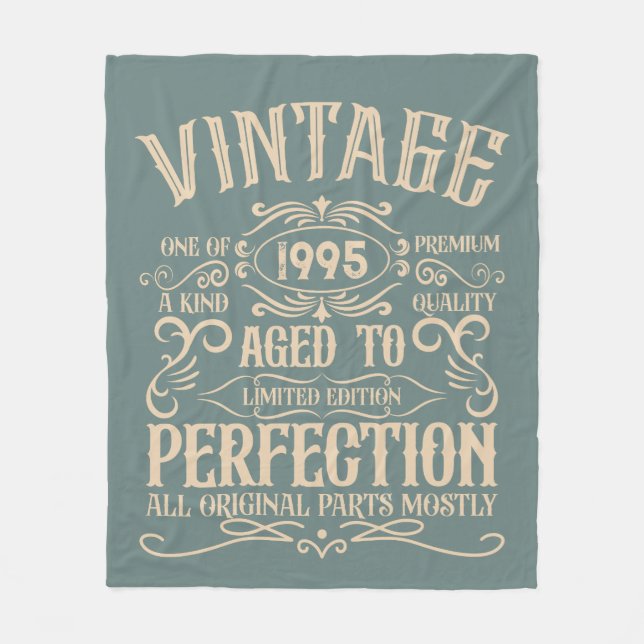 Couverture Polaire Personnalisé Trente vintage 30e anniversaire (Devant)
