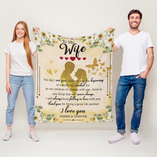 Couverture Polaire Personnalisée À Mon Épouse Aimante Pour Les Cadeau (En situation)