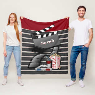 Couverture Polaire Personnaliser Afficher l'heure Photos de films