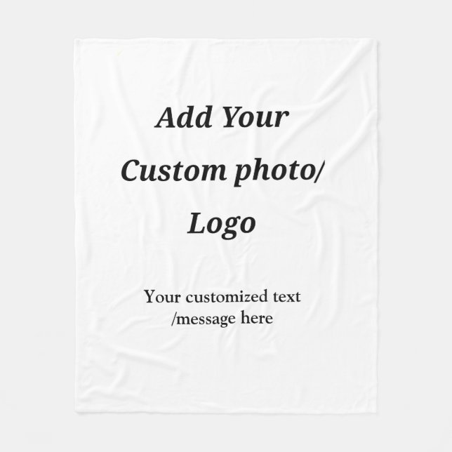 Couverture Polaire personnaliser ajouter votre logo photo votre texte (Devant)