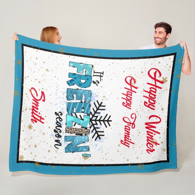 Couverture Polaire Personnaliser de la saison de gel (En situation)