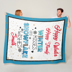 Couverture Polaire Personnaliser des baisers d'hiver