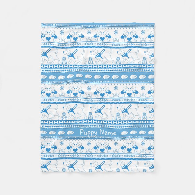 Couverture Polaire Personnaliser Labrador Guide Conte de chien Motif  (Devant)
