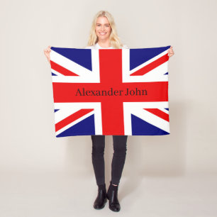 Couverture Polaire Personnaliser le drapeau national britannique - Un