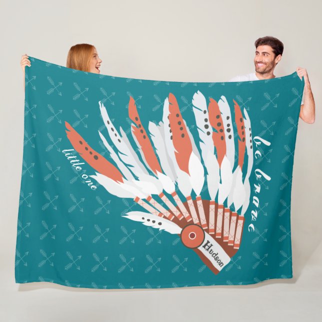 Couverture Polaire Personnaliser le Motif de la flèche de la tête de  (En situation)