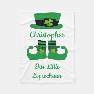 Couverture Polaire Personnalisez le lutin vert irlandais de la Saint-
