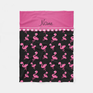 Couverture Polaire Personnalisez les flamants roses noirs nommés