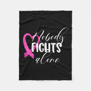 Couverture Polaire Personne ne combat seul _ Cancer du sein