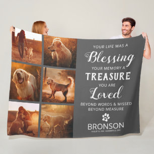 Couverture Polaire Perte d'animal de compagnie - Collage photo commém