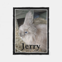 Couverture Polaire Pet Bunny Mémorial unique photo et nom